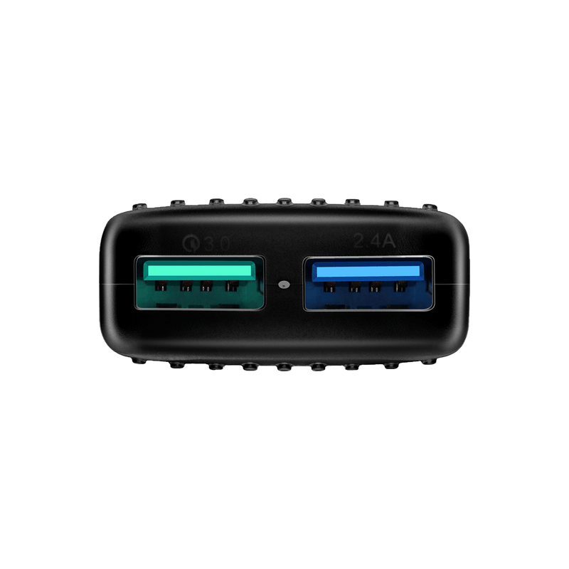 Zendure 2-Port Car Charger with QC - Black - Telephone Market