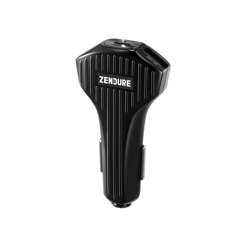Zendure 3-Port Car Charger With PD 36w - Black - Telephone Market