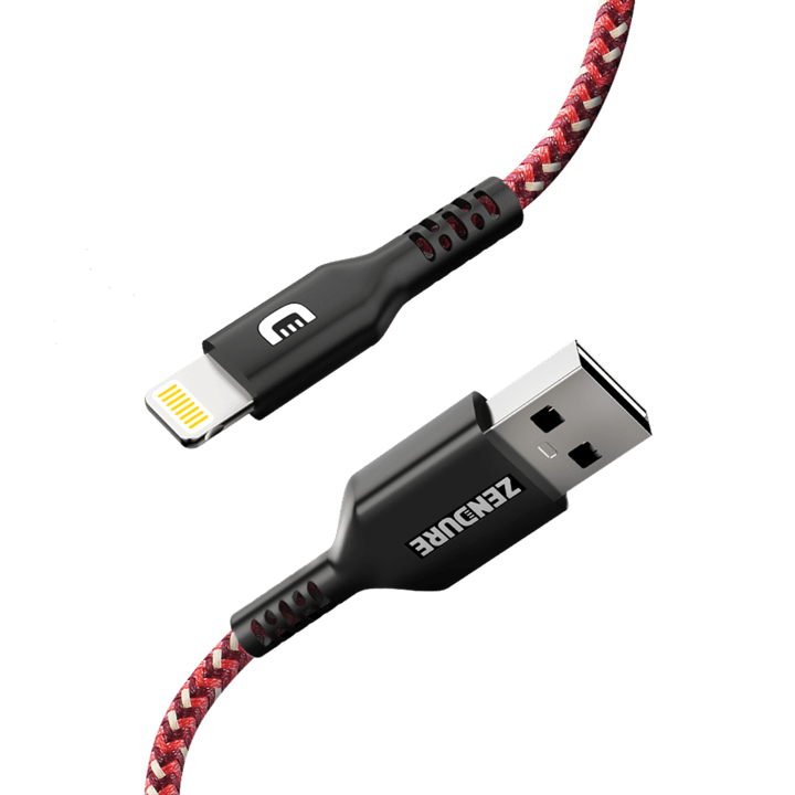 Zendure SuperCord USB to Lightning Cable 100cm - Red - Telephone Market